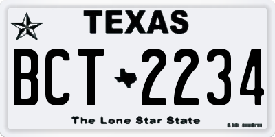 TX license plate BCT2234