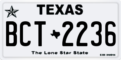 TX license plate BCT2236