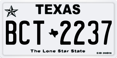TX license plate BCT2237