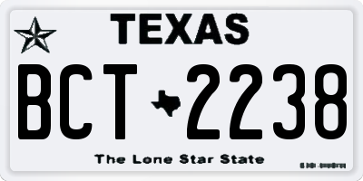 TX license plate BCT2238