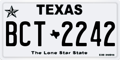 TX license plate BCT2242