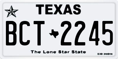 TX license plate BCT2245