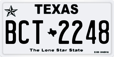 TX license plate BCT2248