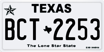 TX license plate BCT2253