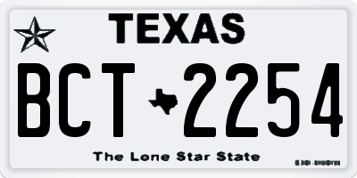 TX license plate BCT2254