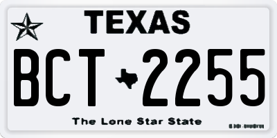 TX license plate BCT2255