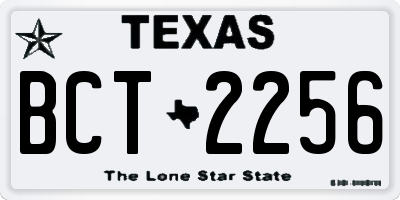 TX license plate BCT2256