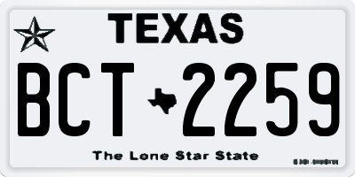 TX license plate BCT2259