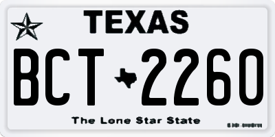 TX license plate BCT2260