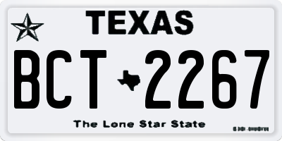 TX license plate BCT2267