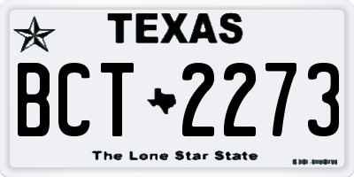 TX license plate BCT2273
