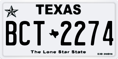 TX license plate BCT2274