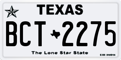 TX license plate BCT2275