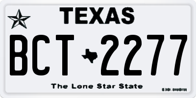 TX license plate BCT2277