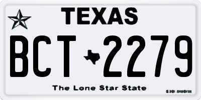 TX license plate BCT2279