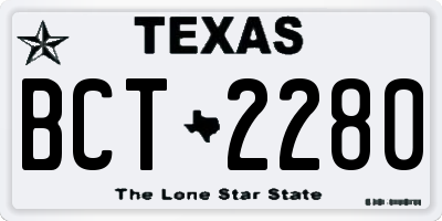 TX license plate BCT2280