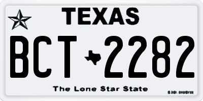 TX license plate BCT2282