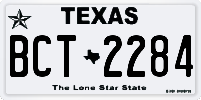 TX license plate BCT2284