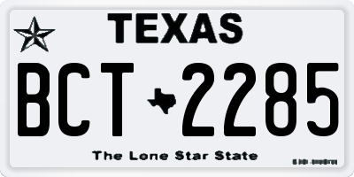 TX license plate BCT2285
