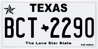TX license plate BCT2290