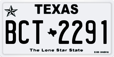 TX license plate BCT2291