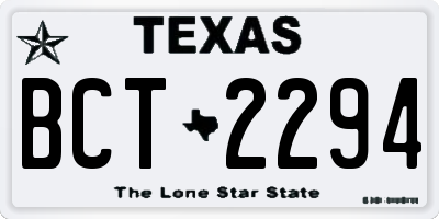 TX license plate BCT2294
