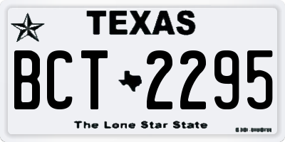 TX license plate BCT2295