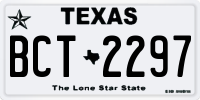 TX license plate BCT2297