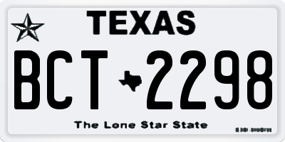 TX license plate BCT2298