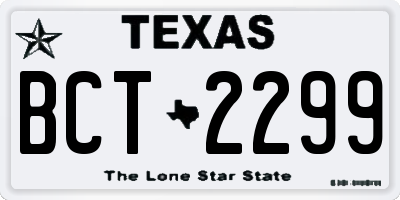 TX license plate BCT2299