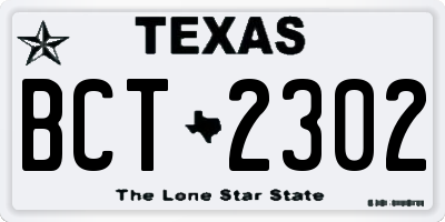 TX license plate BCT2302