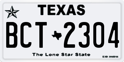 TX license plate BCT2304