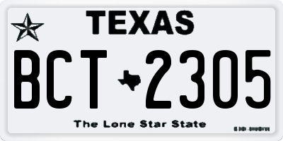 TX license plate BCT2305