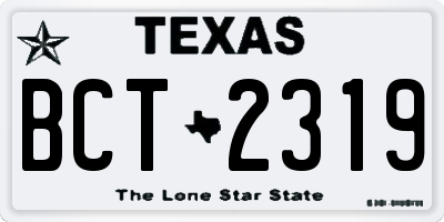 TX license plate BCT2319