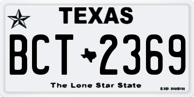 TX license plate BCT2369