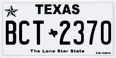 TX license plate BCT2370