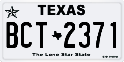 TX license plate BCT2371
