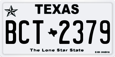 TX license plate BCT2379