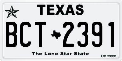 TX license plate BCT2391