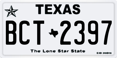 TX license plate BCT2397