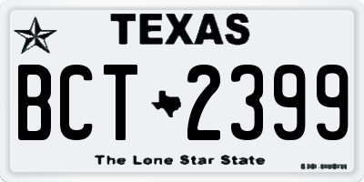 TX license plate BCT2399