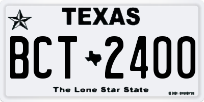 TX license plate BCT2400