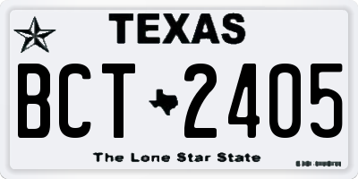 TX license plate BCT2405