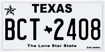 TX license plate BCT2408