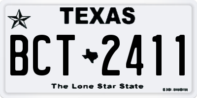 TX license plate BCT2411