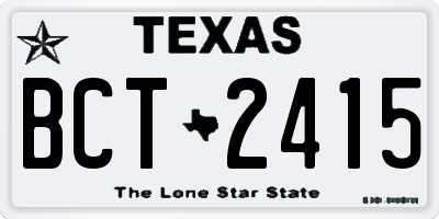 TX license plate BCT2415
