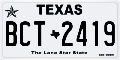 TX license plate BCT2419