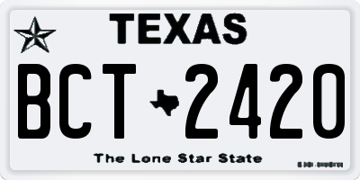 TX license plate BCT2420