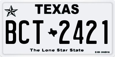 TX license plate BCT2421