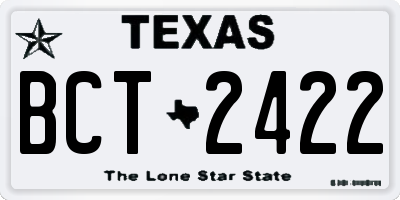 TX license plate BCT2422